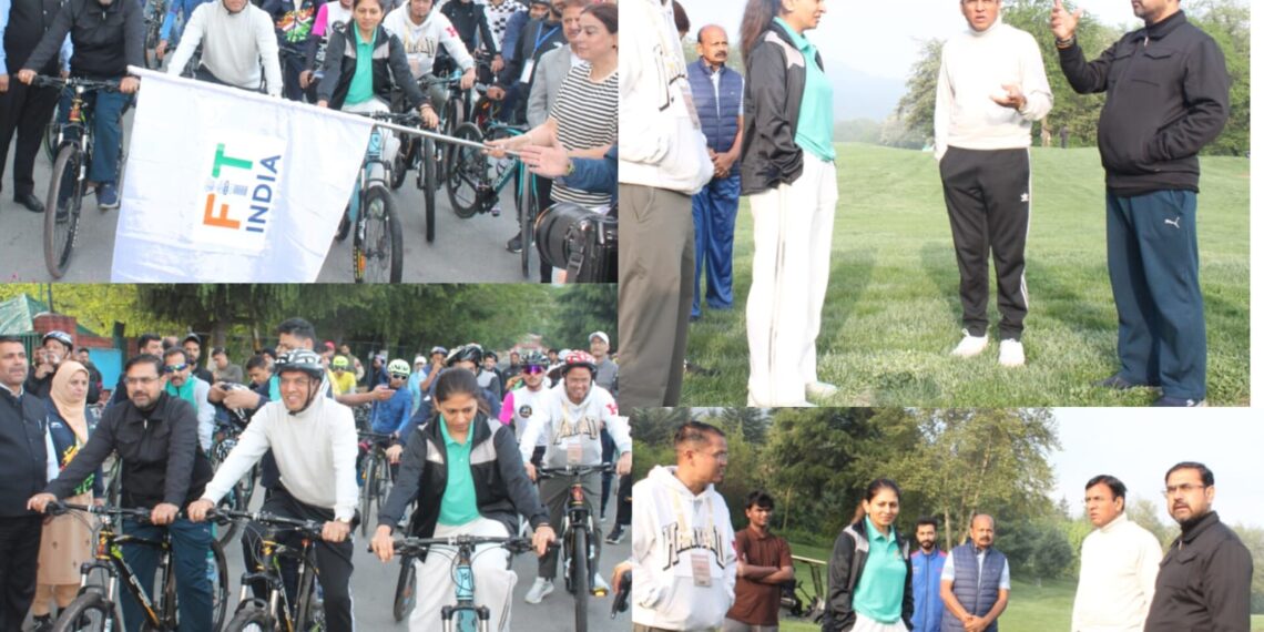 Dr. Mansukh Mandaviya, Satish Sharma lead ‘Sundays on Cycle’ in Srinagar; promote fitness, sustainability, Viksit Bharat Vision