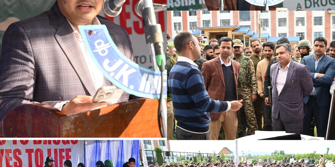 Dr. Piyush Singla visits Shopian; assesses ongoing campaign, emphasizes strict action against drug trafficking