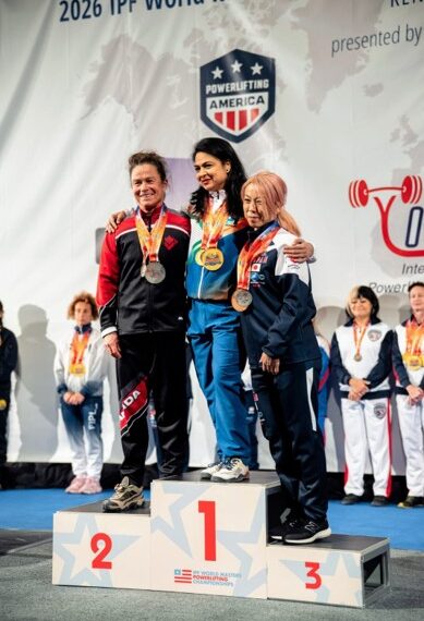 IRS Officer Ekta Vishnoi Wins Three Gold Medals at World Masters Powerlifting Championships in USA