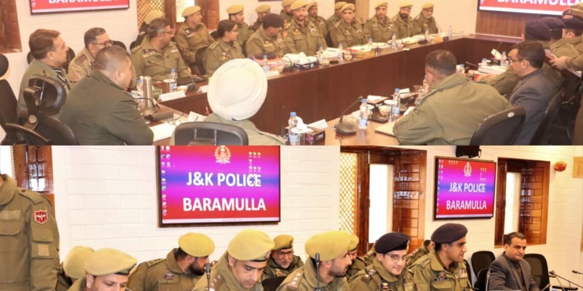 IGP Kashmir chairs Crime Review Meeting in district Baramulla.
