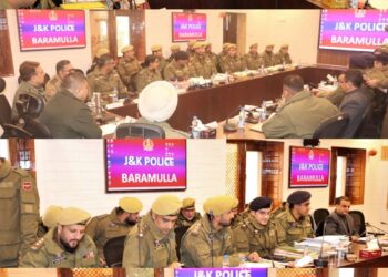 IGP Kashmir chairs Crime Review Meeting in district Baramulla.