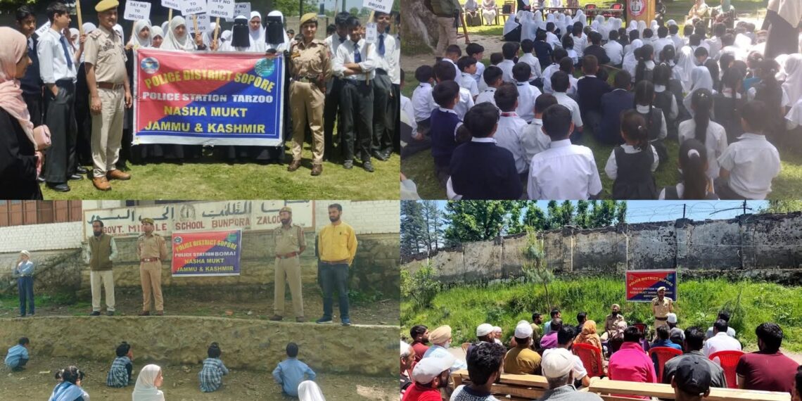 Awareness Activities Intensify Across Sopore under 100-Day Nasha Mukt Jammu & Kashmir Abhiyaan.