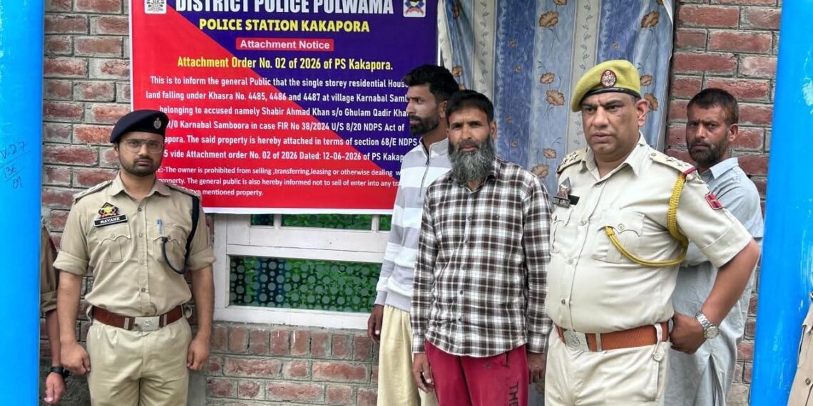 Police attach property worth lakhs under NDPS Act in Pulwama