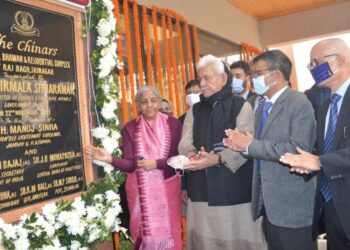 Fin Minister Sitharaman inaugurates dev works including Sub-Projects under Jhelum & Tawi flood Recovery Projects in Srinagar
