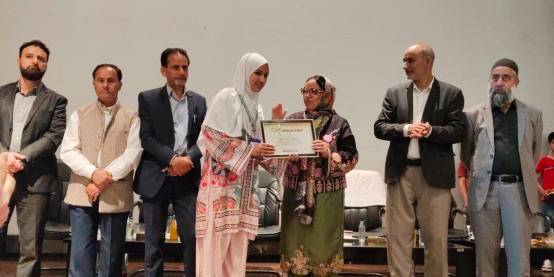 Sakeena Itoo felicitates top performers of ALOHA GAT-2025 at Srinagar