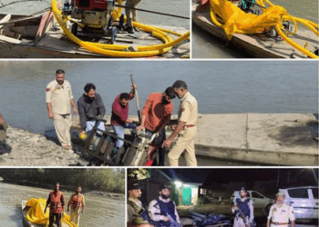 Four Heavy Sand Extraction Motors Seized During Joint Raid In River Jhelum: Police