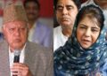 Farooq, Sat Sharma, Koul, Mehbooba visit Mata Kheer Bhawani Shrine