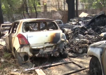 Dozens of seized vehicles destroyed in fire at Police Station Satwari in Jammu