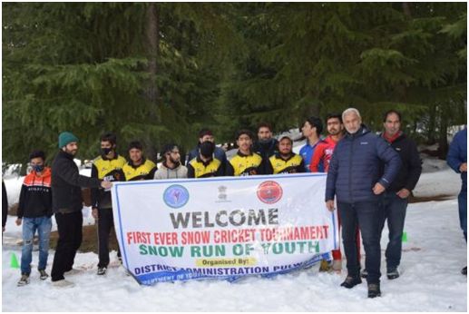 First ever Snow Cricket tournament, Snow Run for youth held at CB Nath, Pulwama