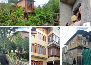 Five more houses attached for harboring militants in Srinagar
