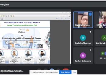 GDC Kathua organises Webinar on “Strategies to build a Successful Career”