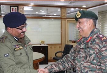 GOC 16 Corps calls on DGP Dilbag Discusses security scenario in Jammu Region