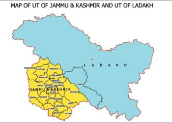 Newly formed maps of UT Jammu & Kashmir and Ladakh