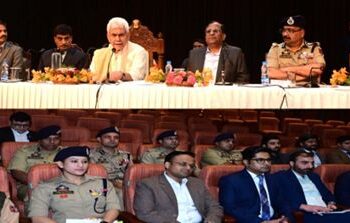 LG interacts with Senior officials of Police & Civil Admin at Sgr
