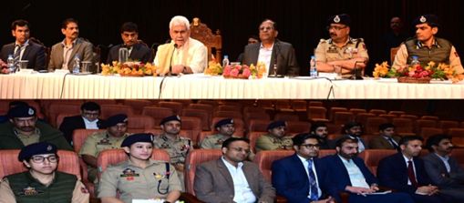 LG interacts with Senior officials of Police & Civil Admin at Sgr
