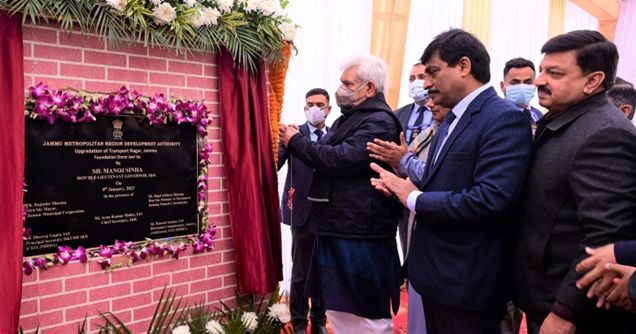 LG lays foundation stone for upgradation of Transport Nagar Jammu