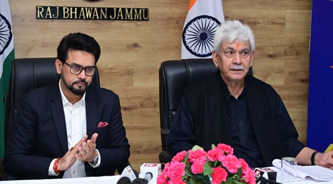 LG, Union Sports Minister launch 3rd Khelo India National Winter Games Anthem, Mascot & Jersey