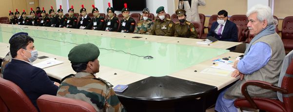 LG interacts with JK’s R- Day contingent, Ladakh NCC cadets