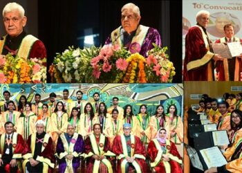  LG expressed gratitude to VP Dhankhar for blessing graduating students at SMVDU Convocation