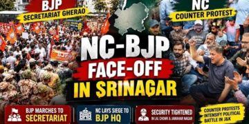 Govt stages protest against Govt, Srinagar witnesses unusual political face-off