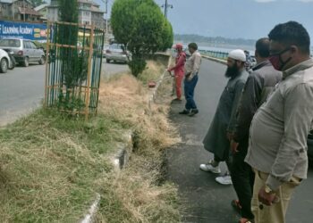SMC removes grass,weeds, slit, dirt from South Srinagar Ward 32