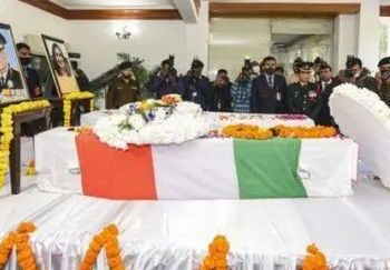 HM Amit Shah, NSA Doval, Cong’s Rahul pay last respects to CDS Rawat, his wife