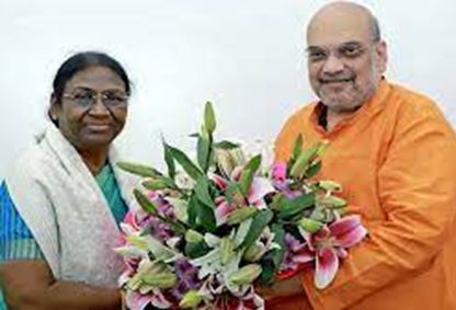 HM Amit Shah calls on Prez Droupadi Murmu