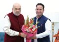 HM Amit Shah visits Lop Sharma’s residence in Jammu