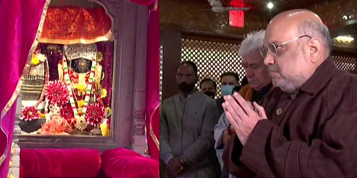 Amit Shah visits Kheer Bhawani temple in  G’bal