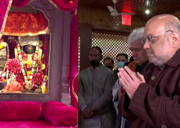Amit Shah visits Kheer Bhawani temple in  G’bal