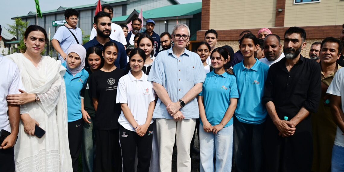 CM Omar Abdullah Inspects New Sports Facilities at Gindun Sports Complex