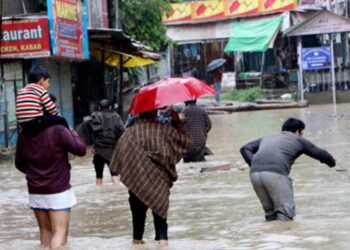 Heavy rains trigger flash floods & landslides, snowfall witnessed in higher reaches