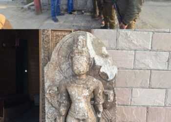 *Baramulla Police Ensures Preservation of Centuries-Old Sculpture Found in Gulmarg*