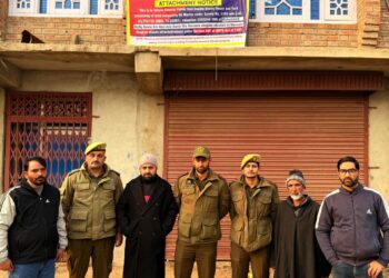 Shopian Police Attach House Built With Drug Proceeds