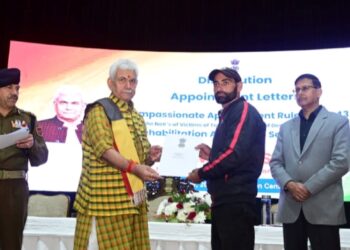 *LG Sinha hands over job letters to 41 family members of terror victims in Jammu*