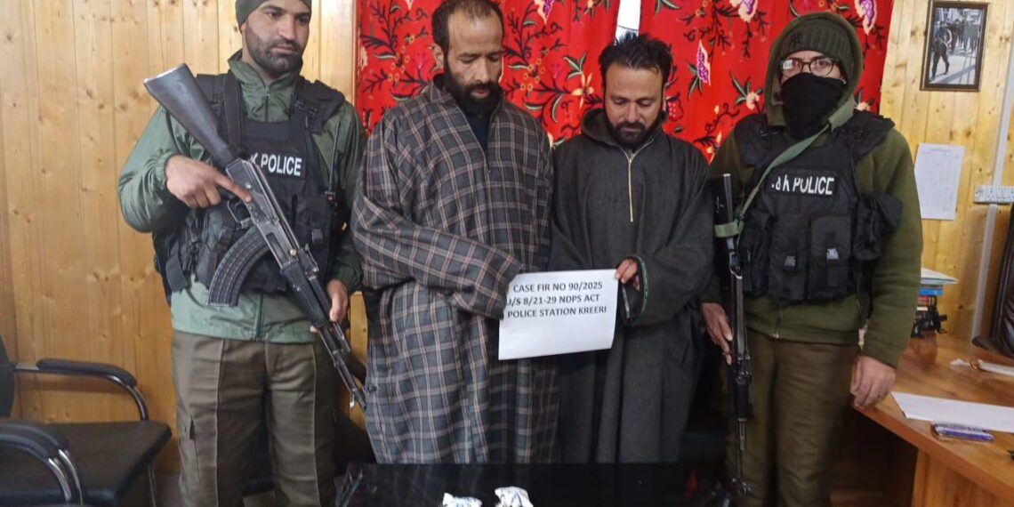 *Baramulla Police Arrest Two Drug Peddlers; Contraband & Cash Recovered*