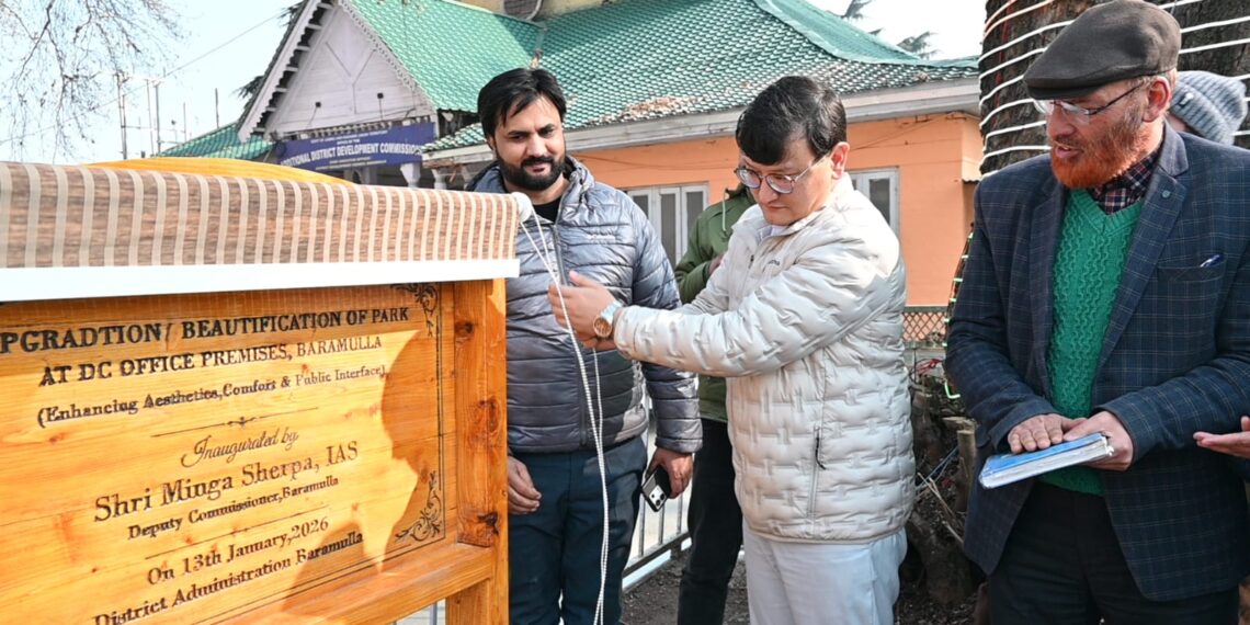 DC Baramulla Inaugurates Upgraded Park at DC Office Premises