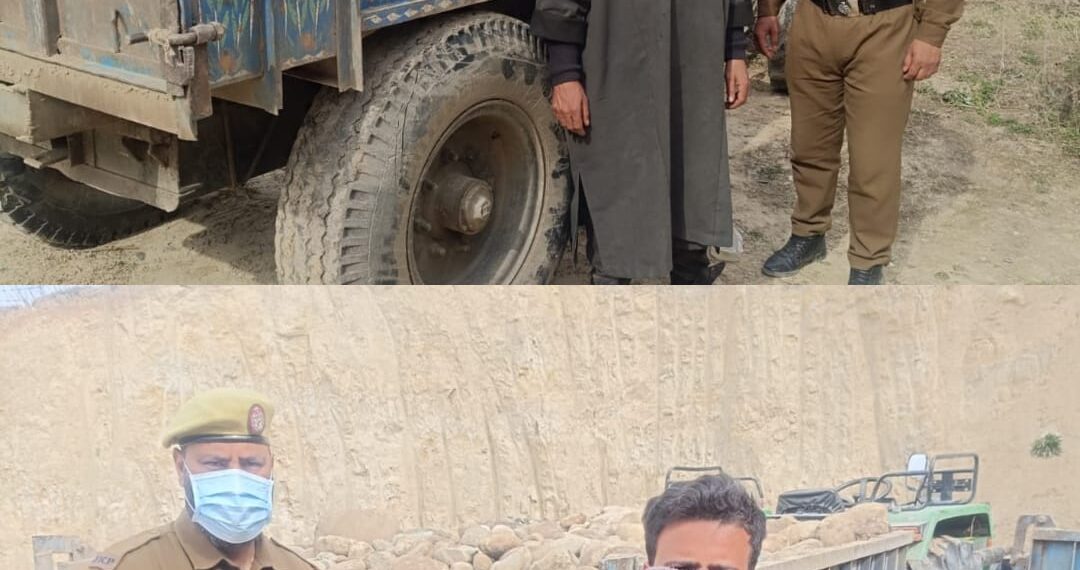 *Baramulla Police, Geology & Mining Department Conduct Joint Raid; Two Tractors Seized*