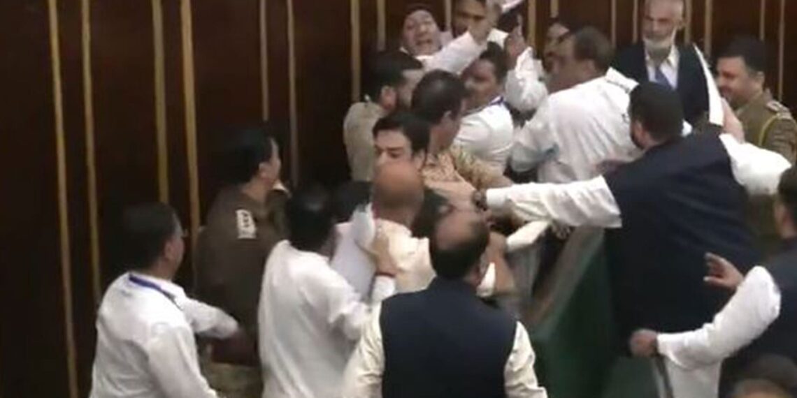 *Jammu and Kashmir Assembly: Scuffle breaks out between Congress MLA Irfan Hafiz Lone and BJP MLA Yudvir Sethi*