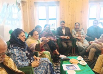 *A meeting of the PDP District Srinagar unit was held at the party headquarters in Srinagar under the leadership of Party President Mehbooba Mufti.*