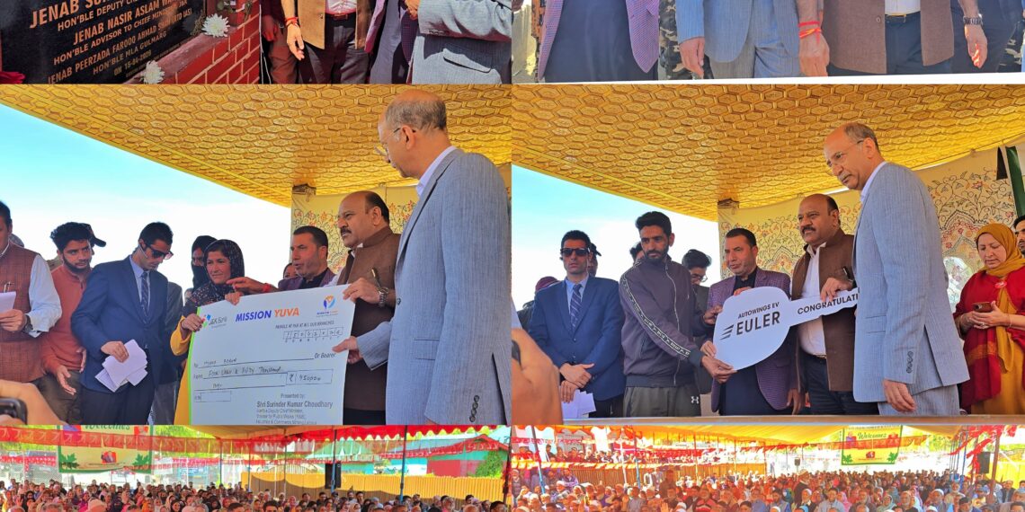 *Dy CM Surinder Choudhary accompanied by Advisor to Hon’ble CM and MLA Gulmarg lays foundation stone of Kunzer–Hardushoora road worth Rs 6 crore*