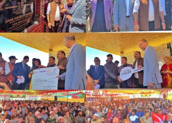 *Dy CM Surinder Choudhary accompanied by Advisor to Hon’ble CM and MLA Gulmarg lays foundation stone of Kunzer–Hardushoora road worth Rs 6 crore*