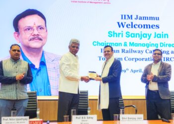 IIM Jammu Hosts Visionary Leadership Talk by Sanjay Jain, Chairman and Managing Director, IRCTC