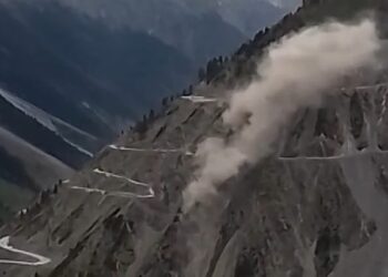 Truck plunges into gorge on Zojila Pass, Driver escapes unhurt