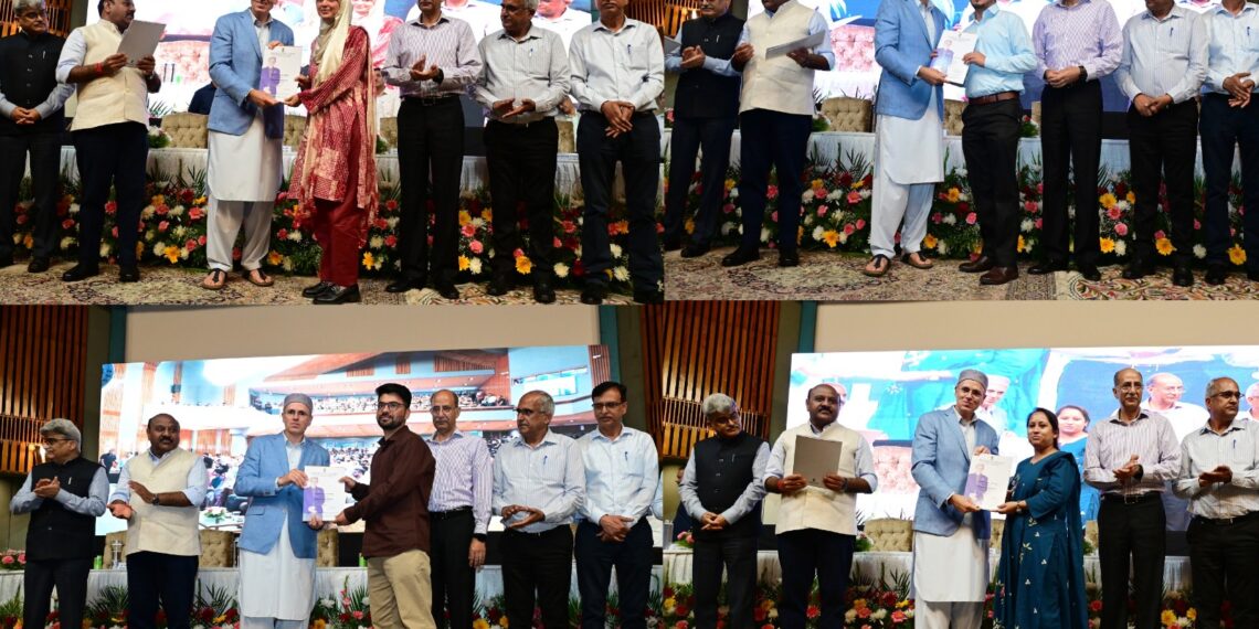 CM Omar Abdullah hands over appointment letters to 132 junior engineers at SKICC