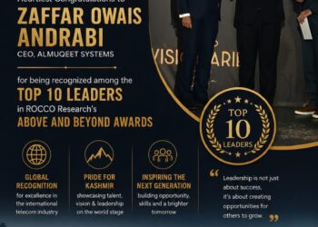 Global Telecom Recognition for Zaffar Owais Andrabi as ROCCO Names Top 10 Leaders