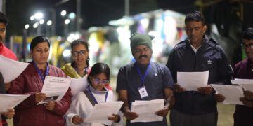 PM Modi’s special message pamphlets handed to Amarnath Yatra pilgrims at Nunwan, Baltal Base camps