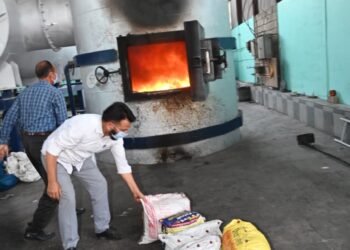 EOW, ANTF Kashmir destroy seized drugs at Lassipora Pulwama