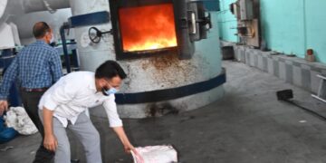 EOW, ANTF Kashmir destroy seized drugs at Lassipora Pulwama