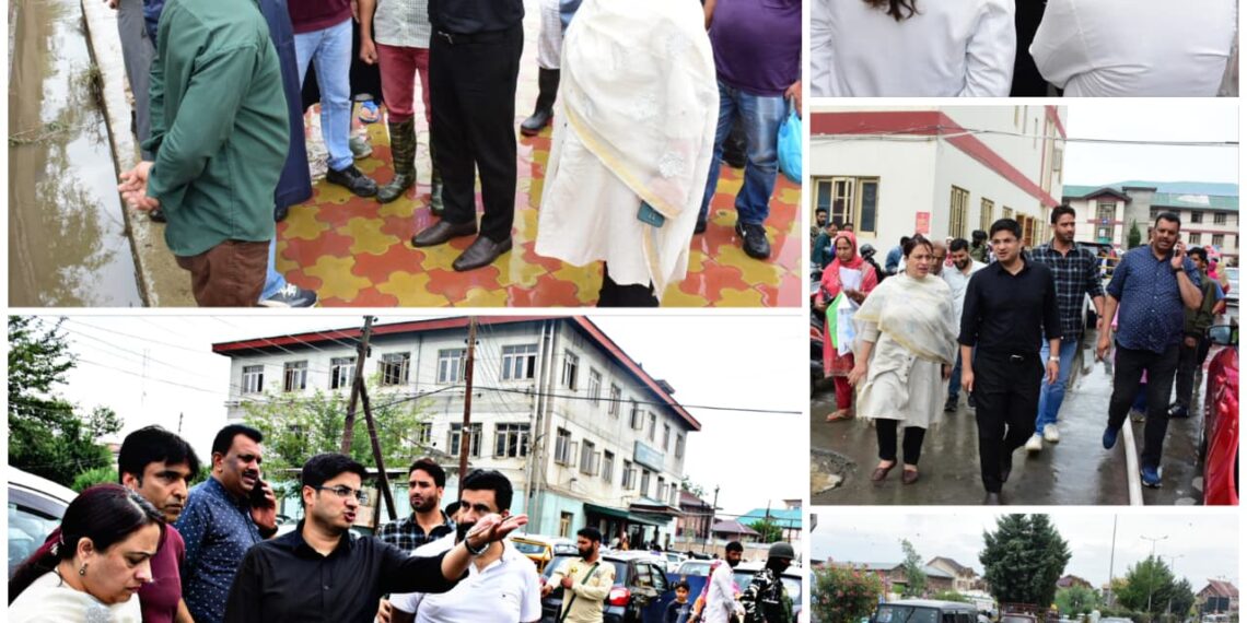 Commissioner SMC conducts extensive City Tour to review waterlogging situation in Srinagar